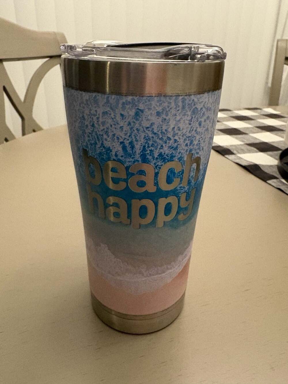 Tervis 30A Beach Happy Stainless Steel Insulated Tumbler With Lid, 20 oz